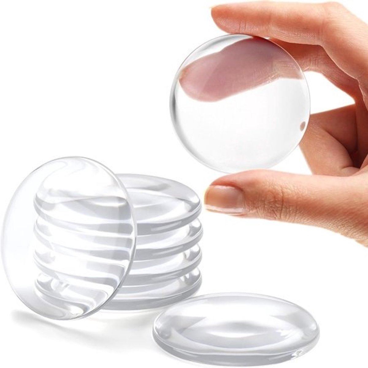 deurstopper - deurstopper buiten - 6x Deurstoppers Transparant - deurstoppers voor binnen - deurbuffer - Stootdoppen - Zelfklevend - Deurbuffer voor binnen en buiten