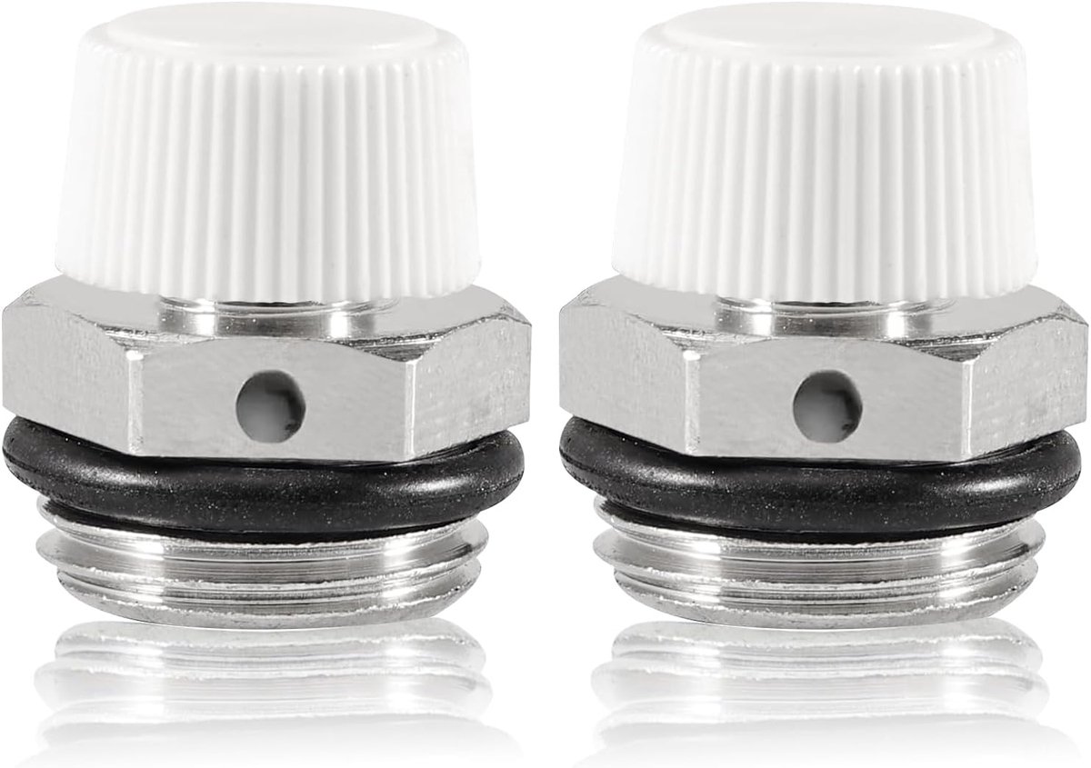 2 stuks 1/2 inch automatische ontluchtingsventiel, 1/2 inch buitendraad, automatisch ontluchtingsventiel, koper automatisch ontluchtingsventiel verwarming 1/2 inch, ontluchtingsventiel radiator voor