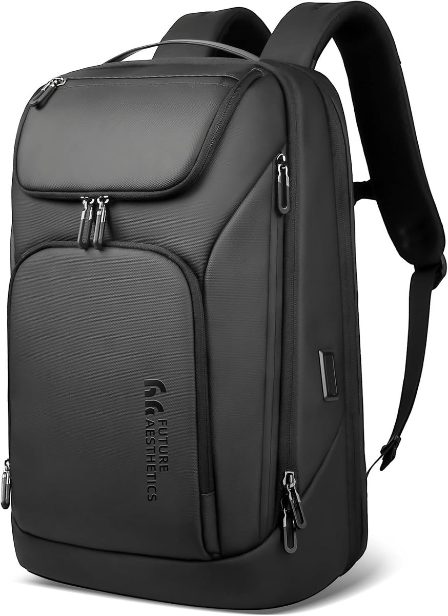 Laptop rugzak 17.3 inch - Donkerzwart - 45 x 30 x 23 cm - Waterdicht Oxford - Voor Zakelijk Gebruik