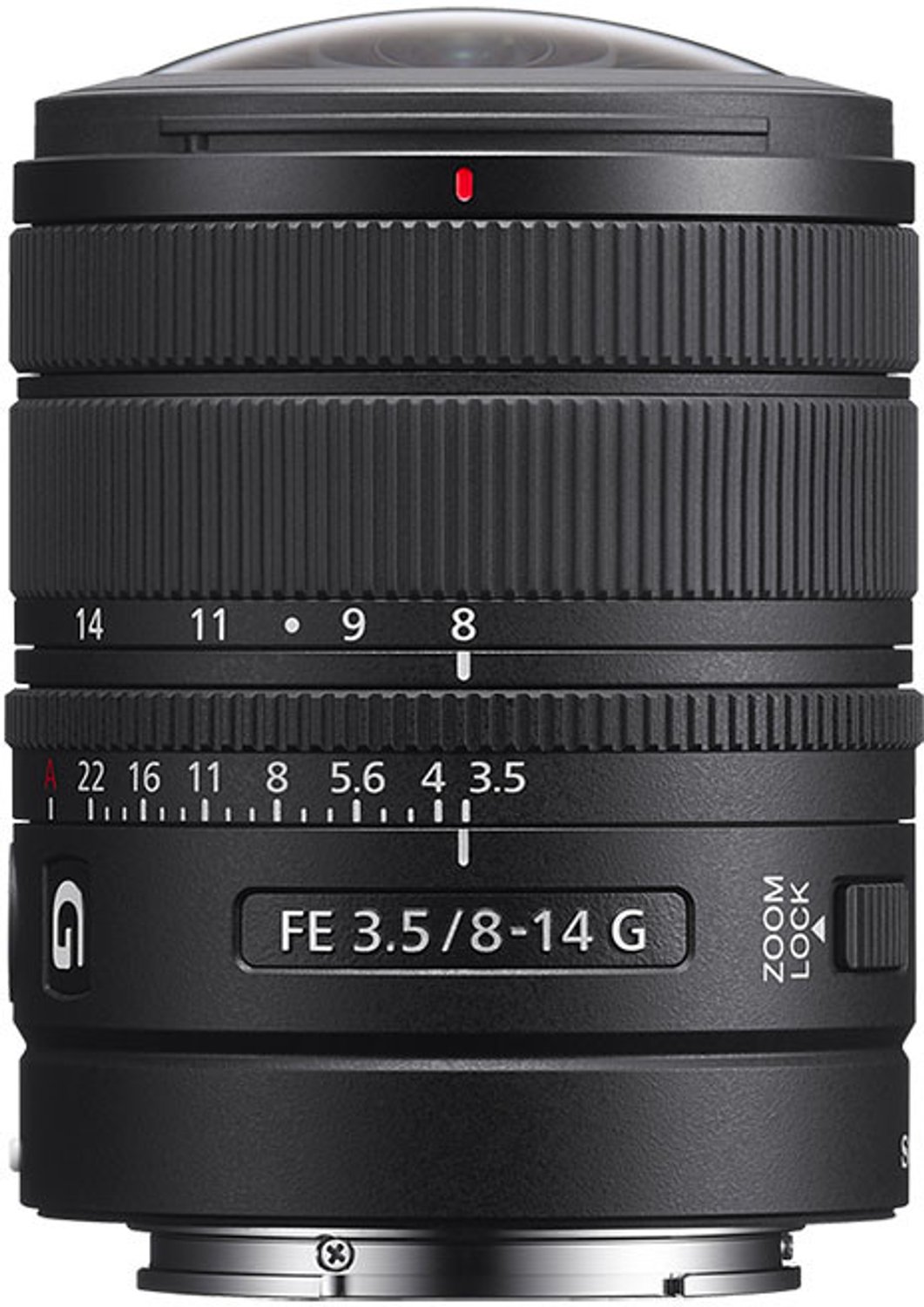SEL 8-14 mm f/3,5 Fisheye G  Sony FE-bevestiging