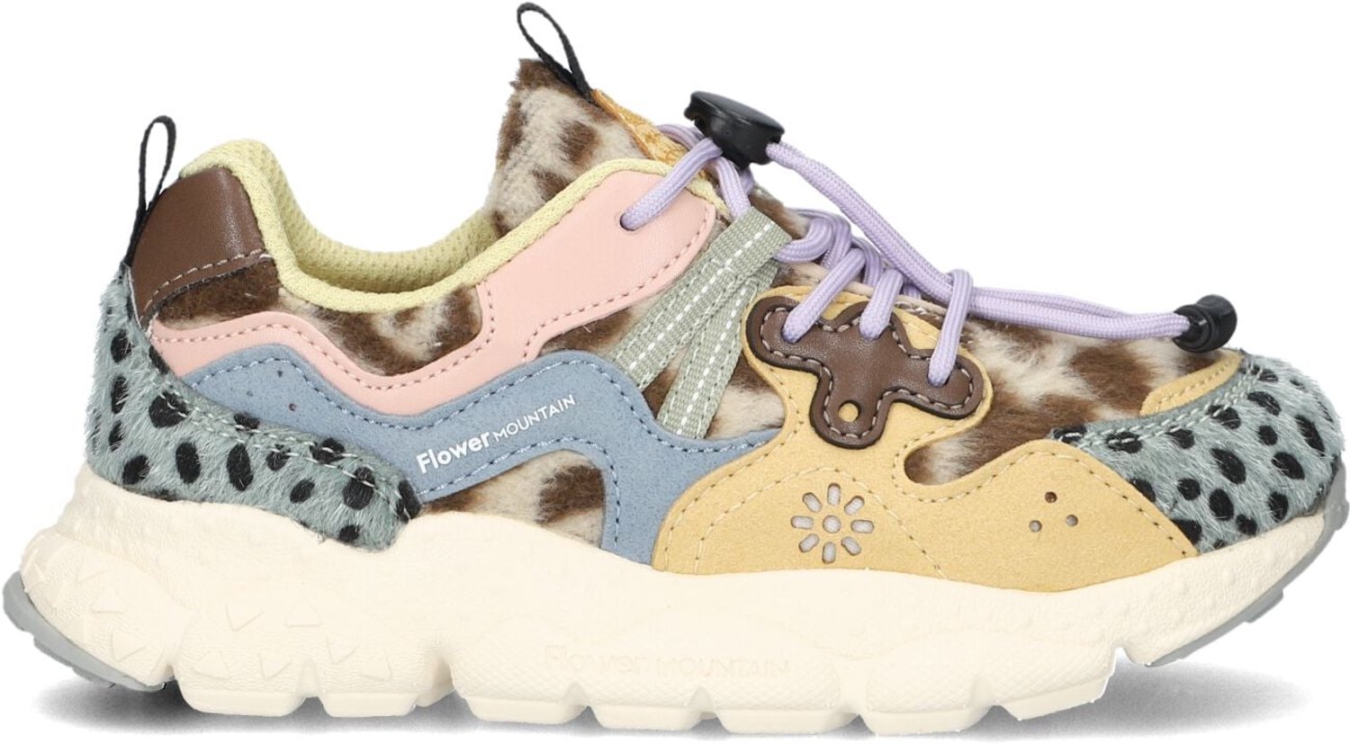 FLOWER MOUNTAIN Yamano 3 Junior Sneakers Meisjes - Leren Sneaker - Multi - Maat 31
