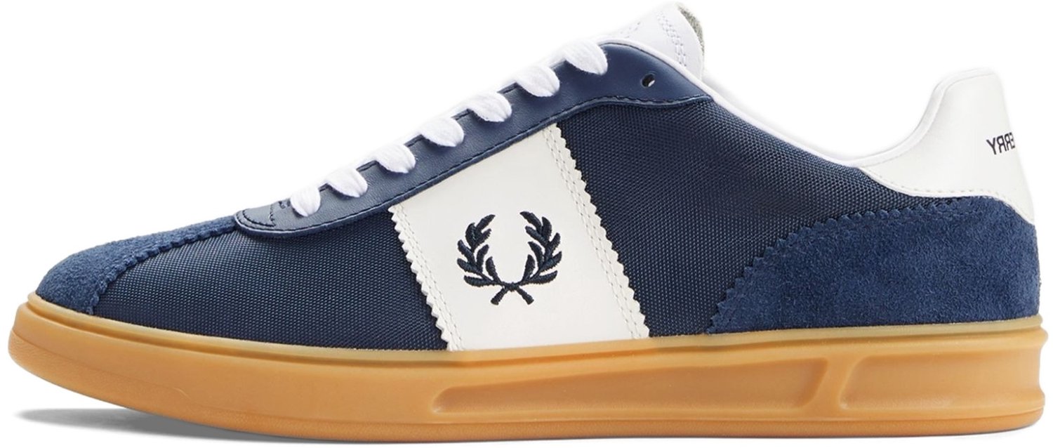 Fredperry B4 Gestructureerd Poly Suède Sneakers Fashion Wear Volwassen Blauw