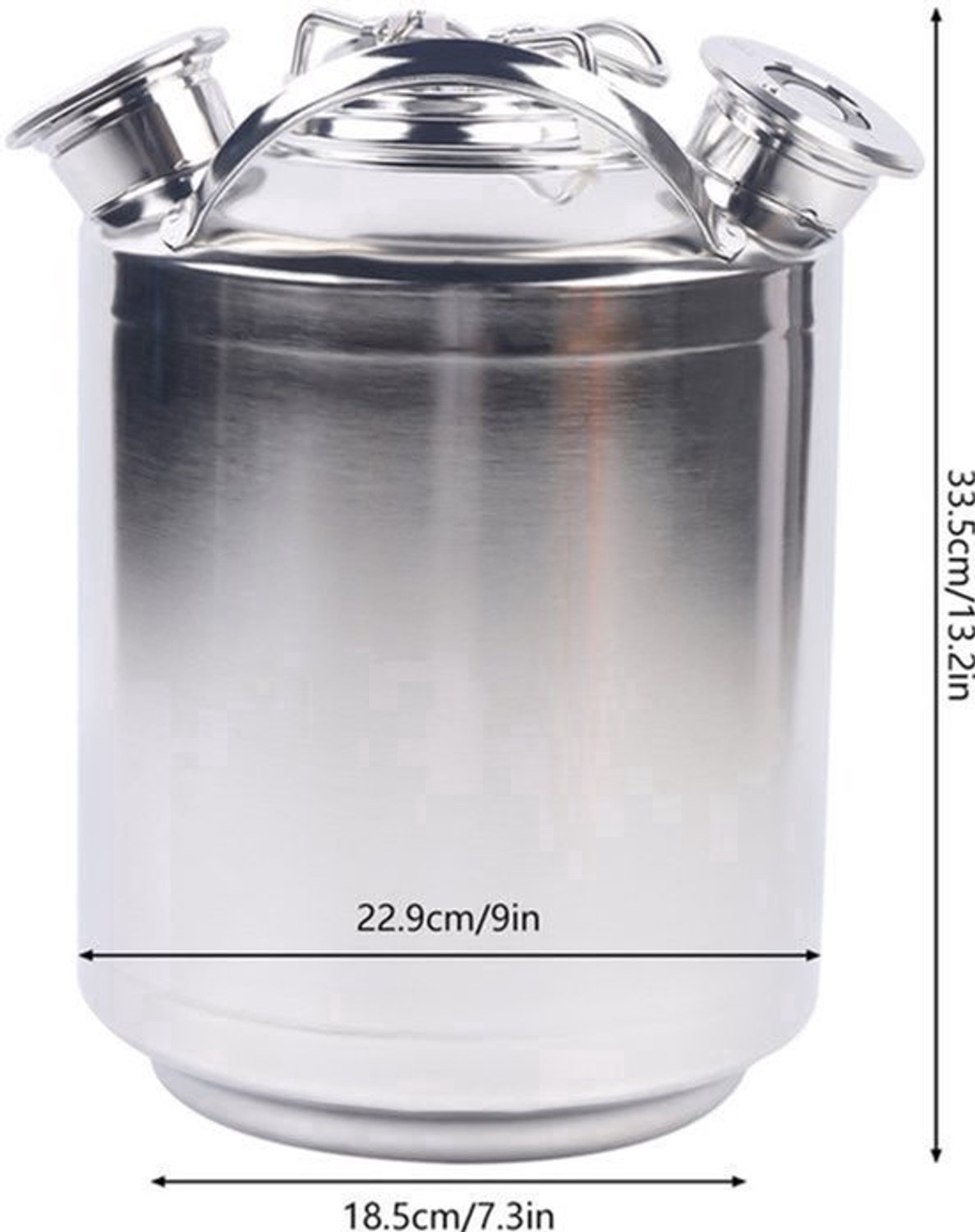 Compostbak 10 Liter Zilver - Roestvrij Staal - Duurzaam En Stevig - Voor Tuinafval En Keukenresten