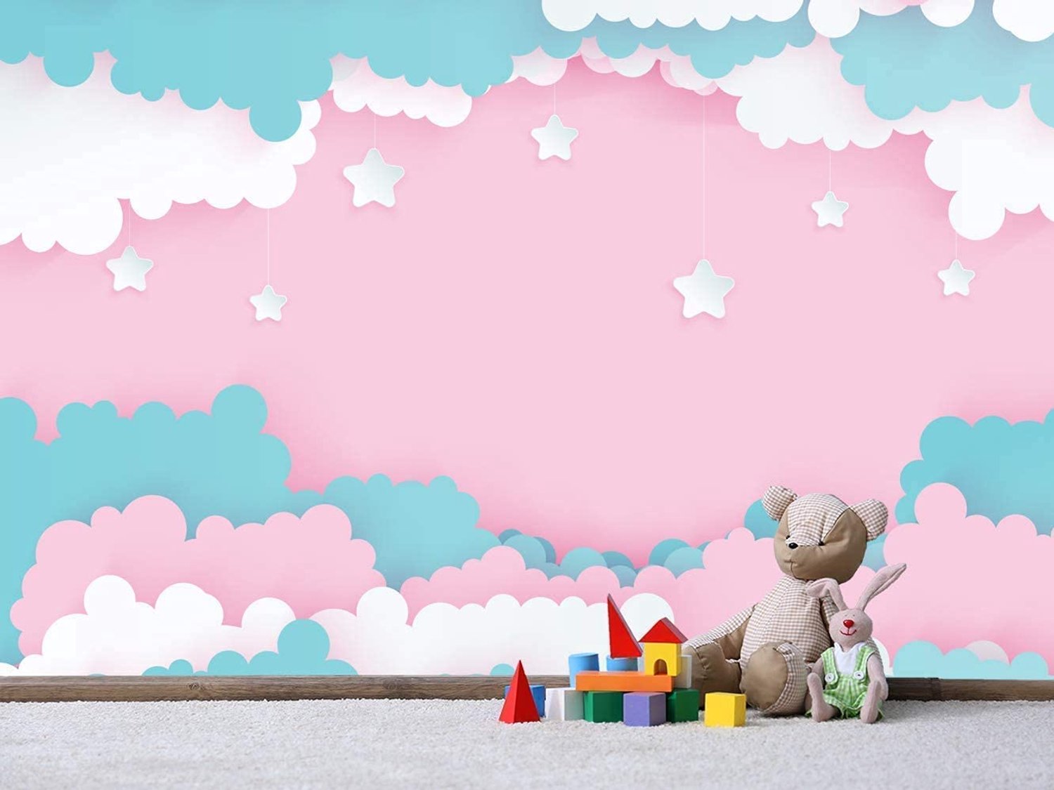 Kinderen Wandsticker met Wolken en Sterren