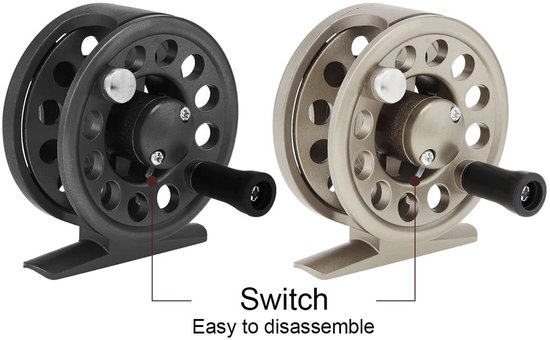 Vliegvisserij-reel Lichtgewicht - IJsvisserij-reel - Krachtige Rollen - 62 mm Diameter - 73G Gewicht - 3#/105m Lijncapaciteit - Visreel — afbeelding 4