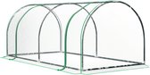 Outsunny Kas met deur en stevig frame - Broeikas tuinkas kweekkas - Transparant groen
