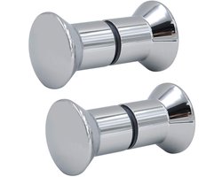 Set van 2 Douche Deurklinken Aluminium met Chroom Afwerking