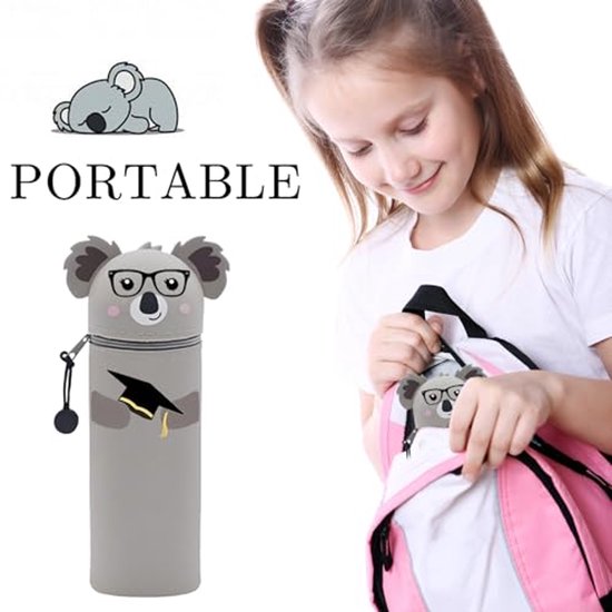 Pen Case in Dier Vorm - 2-in-1 Silicone - Koala — afbeelding 4
