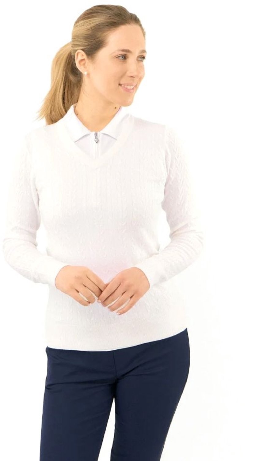 Pure Golf Suzie Summerweight Trui Wit