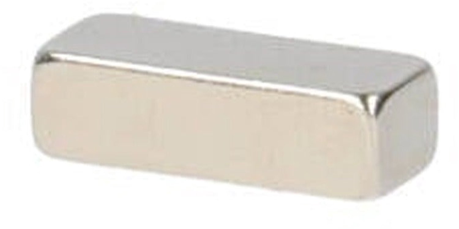 Neodymium Blokmagneet 10 x 4 x 3 mm N50 NiCuNi – 20 stuks