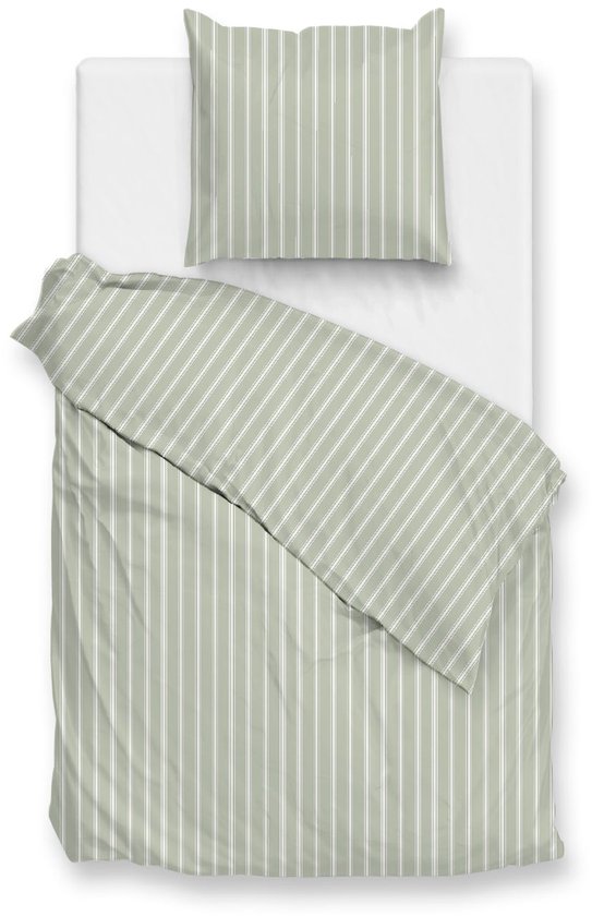Zohome Dekbedovertrek Righe di Percalle - Deken - Dekbed - Groen - 100% Katoen-Perkal - Strepen - 240x220 + 2 slopen 60/70 cm van Merkloos — afbeelding 4