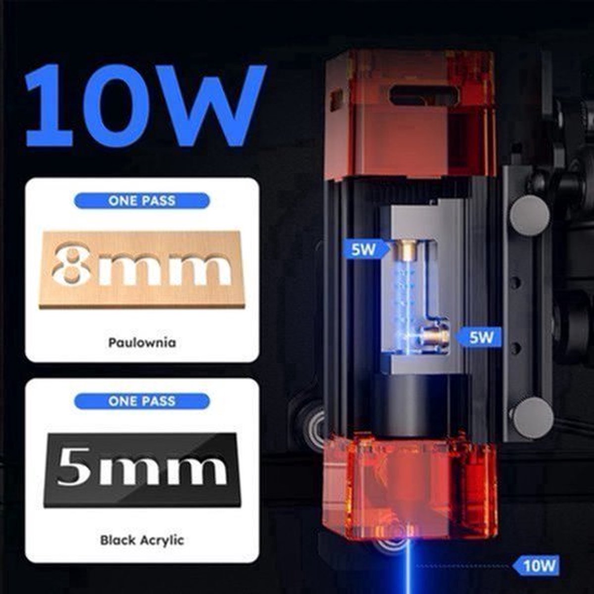 Lasergraveermachine – Lasersnijder – Graveermachine – Creatieve Laser – 410 X 380 Mm Graveeroppervlakte – 10-12W Nauwkeurige Laser