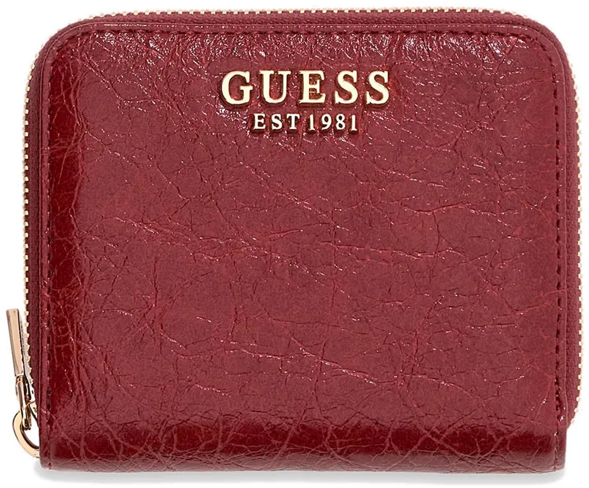 GUESS portemonnee Antonia SLG Zip Around Wallet Red donkerrood