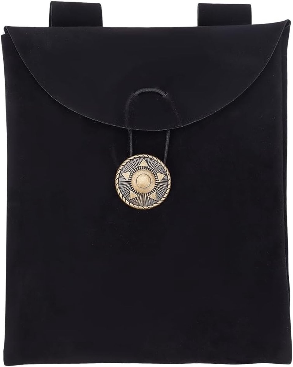 Renaissance Stijl Velvet Heuptas voor Middeleeuwse LARP en Viking Kostuums met Knop en Cosplay Accessoires