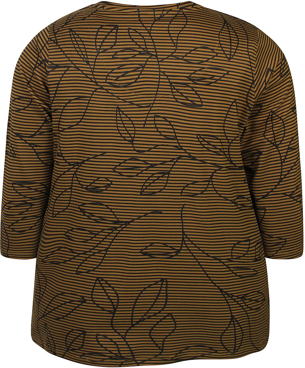 ZHENZI shirt streep met opdruk