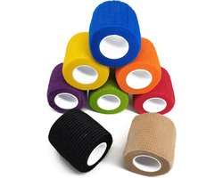 10 Rollen Zelfklevend Verband, Voor mensen en ook voor Huisdier Wikkel Bandage Tape, Zelfklevende Bandages, Vet Wrap, voor Paard, Pols, Enkel Gewricht Verstuikt, Zwelling En Sportbescherming (5cm x 4.5m)