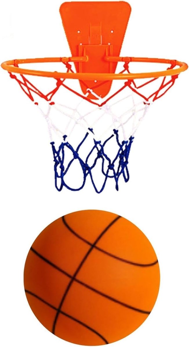 Stille Basketbal - Oranje - Maat 7 - Schuimrubberen Trainingsbal voor Binnen