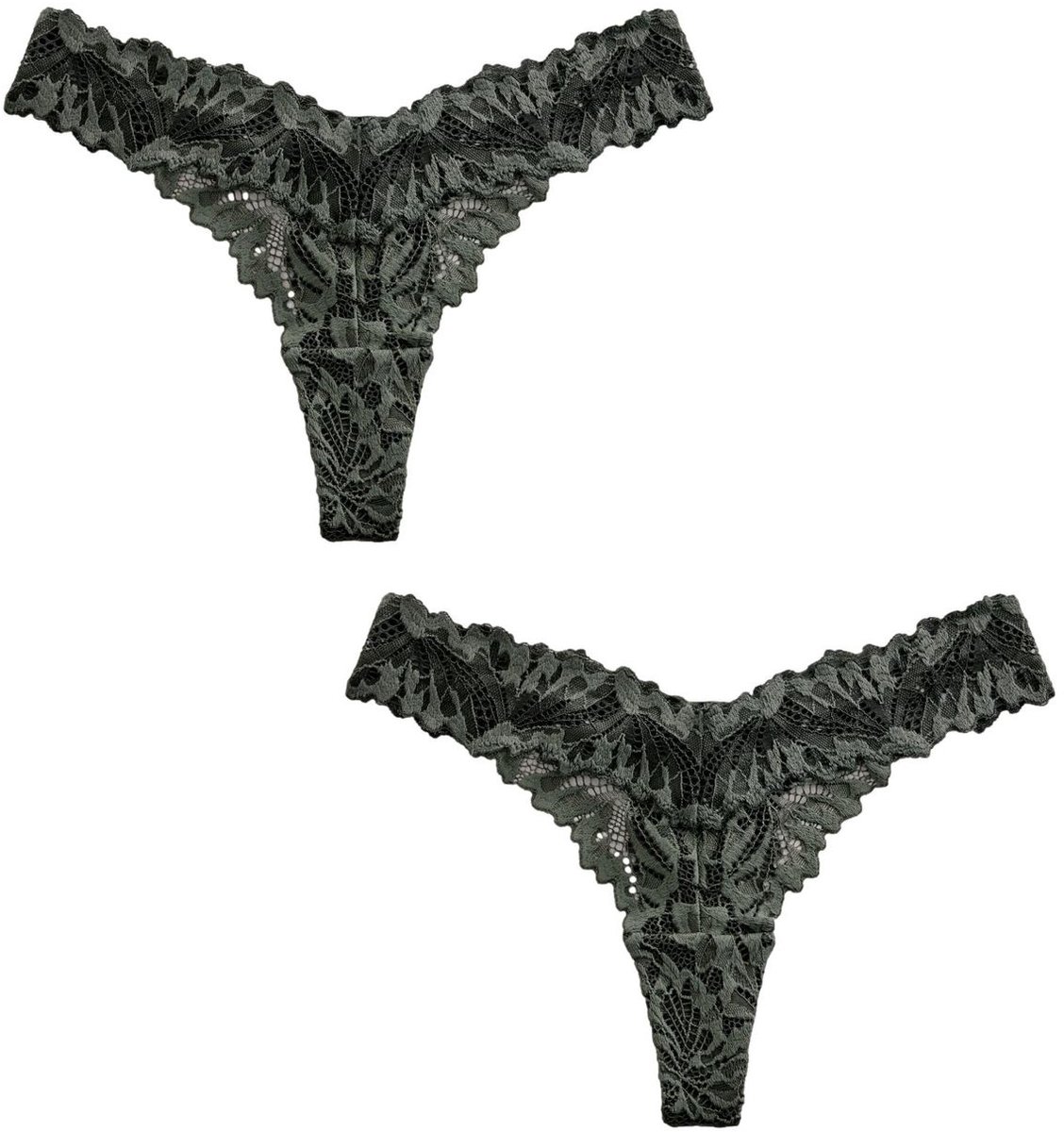 Next - Dames - Set van 2 kanten ultiem comfort strings - Groen