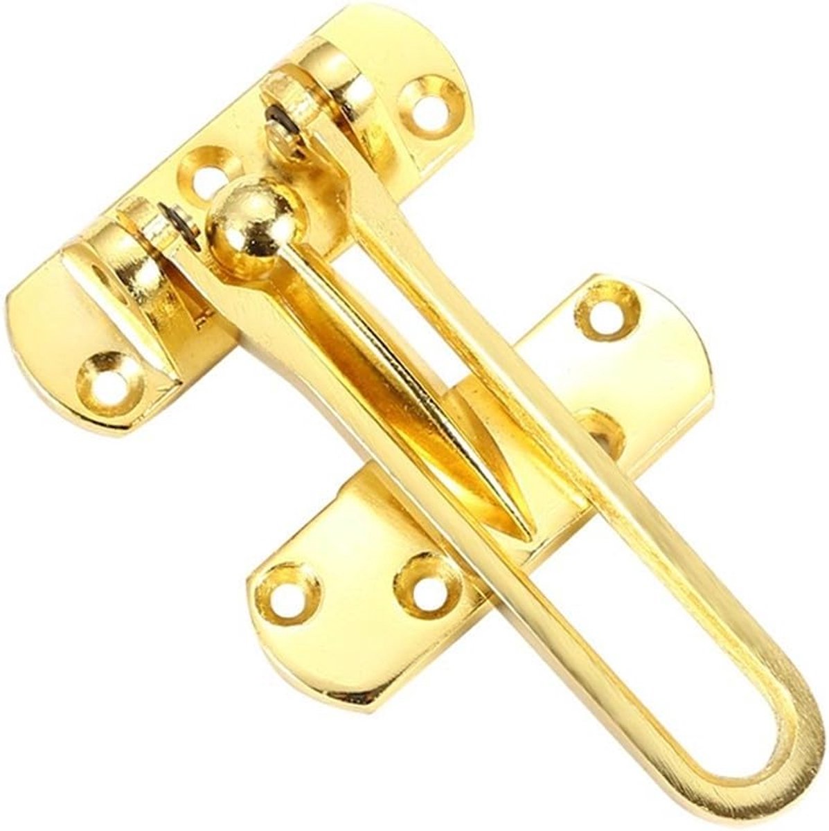 Deurslot Swing Bar Gouden Legering Anti-Diefstal - Veiligheid Binnendeur - Deurstopper - Gouden - 6.3*10.5cm