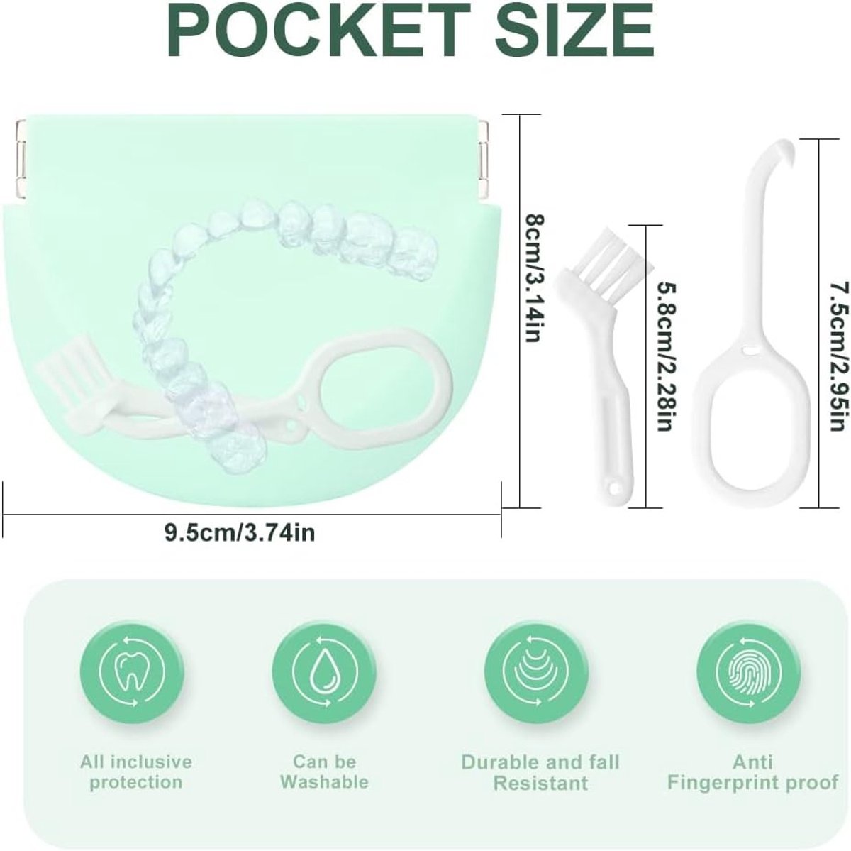 Orthodontische Houder met Luchtinlaten - Lila - Voedselveilige Siliconen - Voor Beugels en Protheses