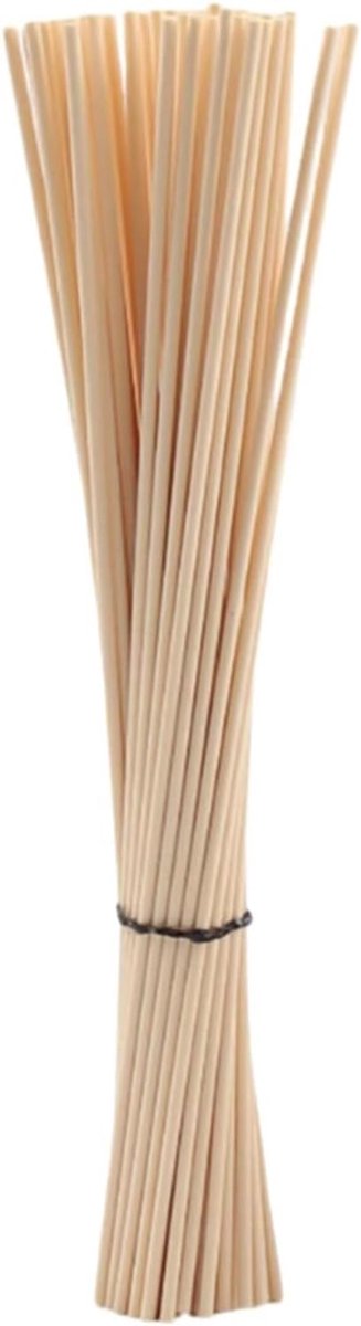 50 Stuks Houten Diffuser Stokken voor Etherische Olie, Vervangbare Geurstokken voor Thuis, Spa en Kantoor, Zwart