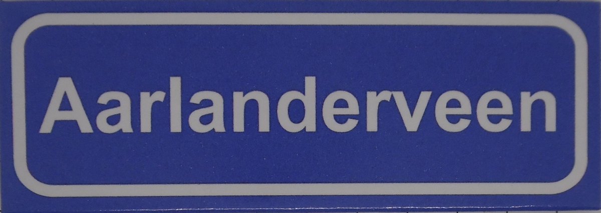 Souv© - koelkast magneet - plaatsnaam bord - kombord - souvenir - koelkastmagneetje - relatiegeschenk Aarlanderveen