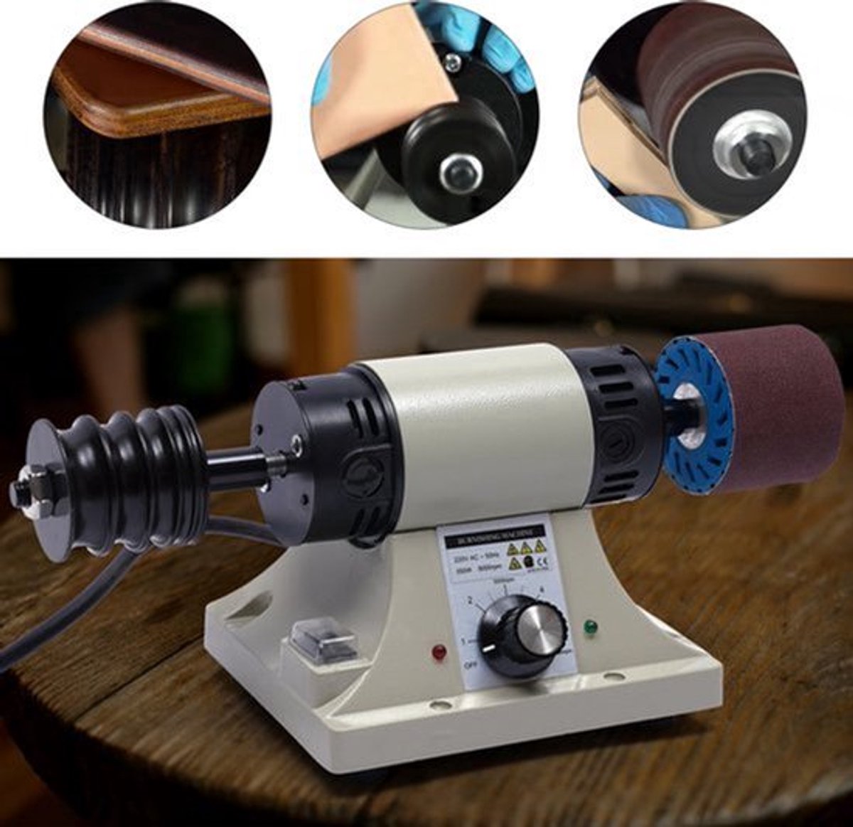 Polijstmachine - Grijs - 350W - 0-8000 RPM - Metaal - EU Plug