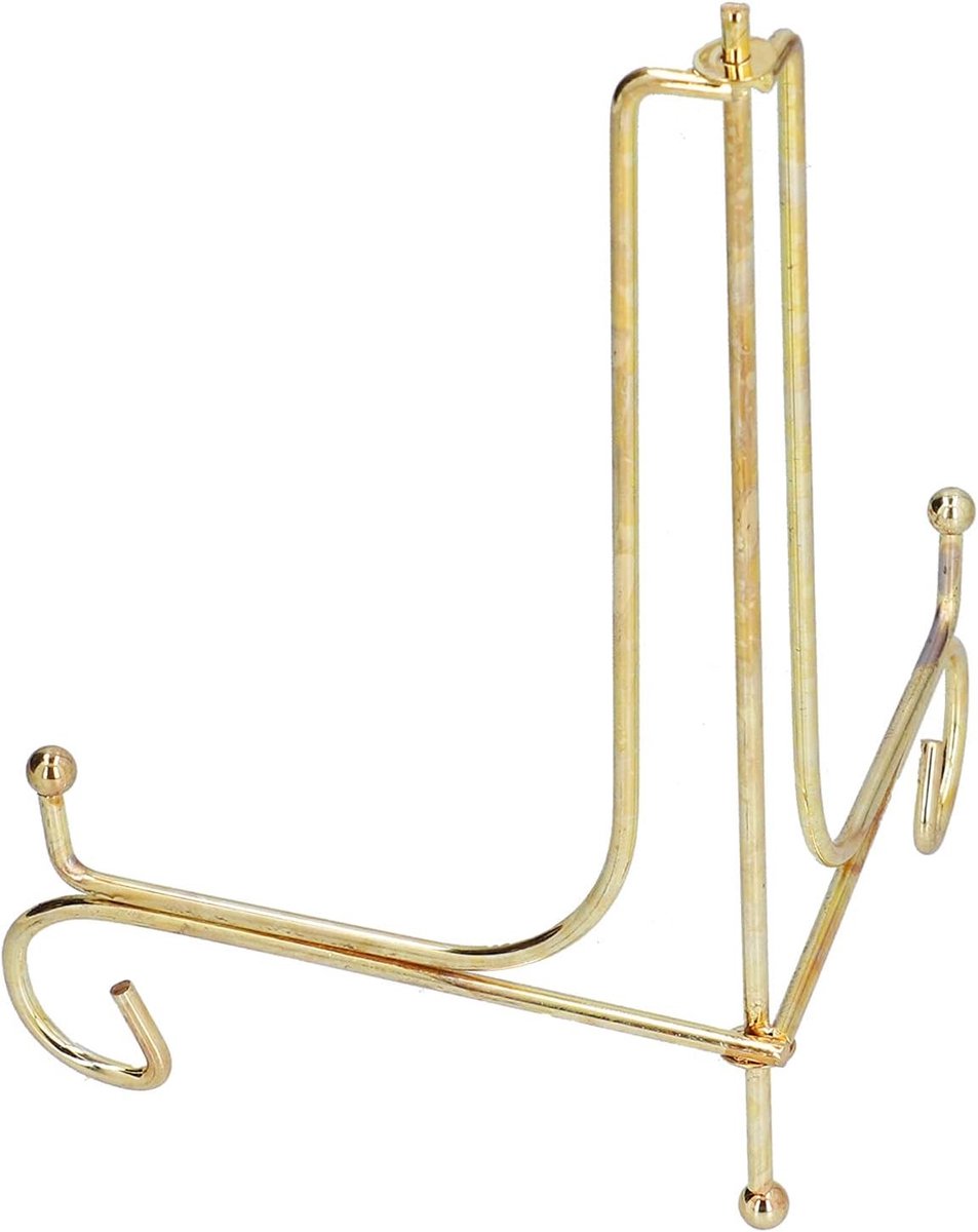 Stijlvolle metalen klokstandaard voor marmeren wandklokken van 10-12 inch, fotolijsten en moderne Scandinavische decoratie in goud, 8.5x6.8 inch, ideaal voor interieur en accessoires