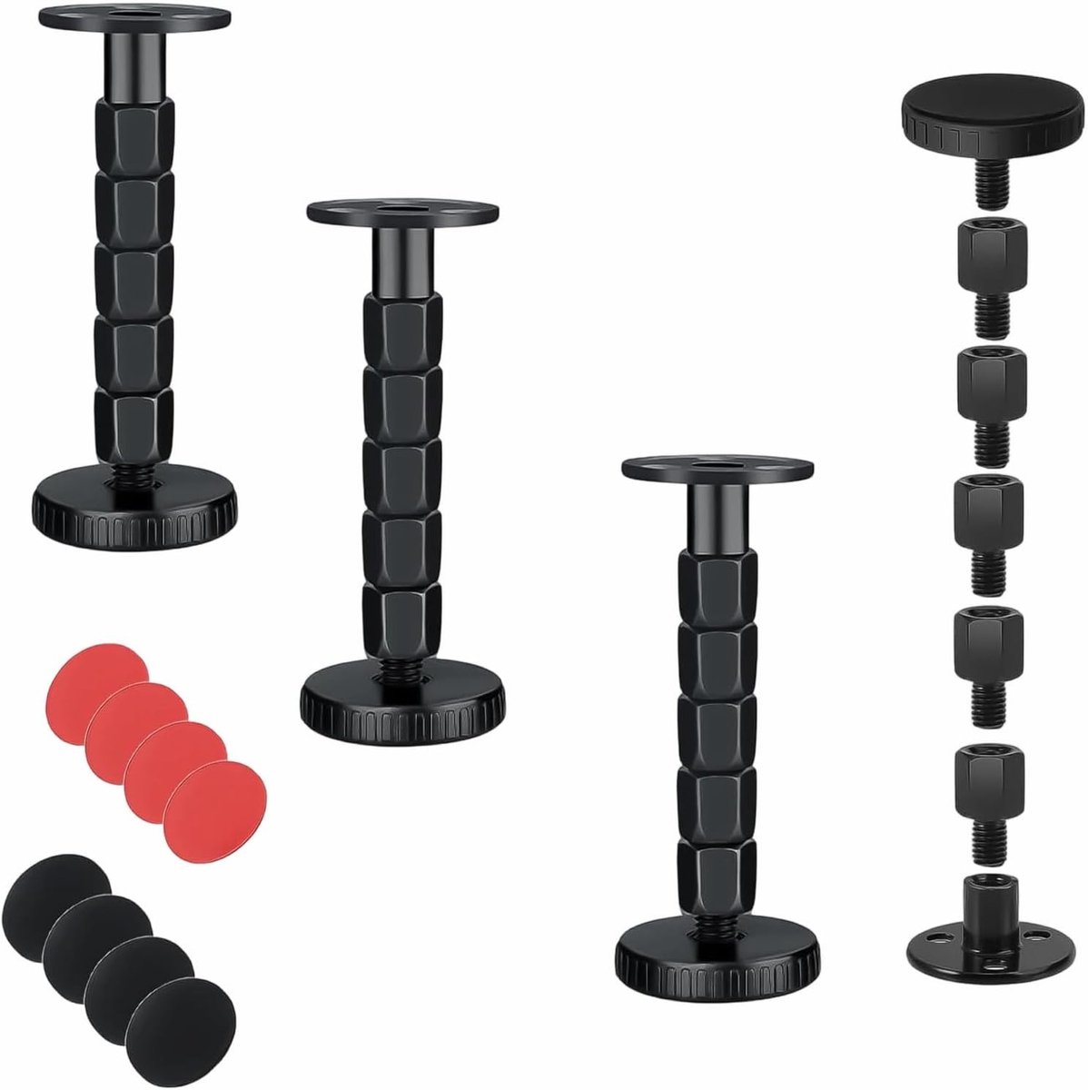 4-delige verstelbare anti-trillingsset voor bedframes, wandafstandhouders voor meubels en banken, 105-140mm