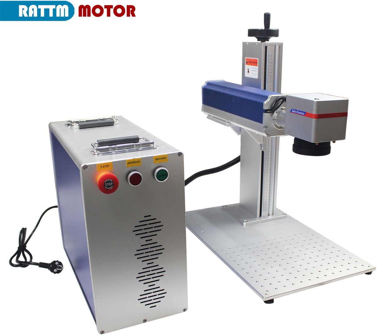 Laser Graveermachine With Ring Rotation 2 - 50W Vermogen - Blue Color Maat - Metalen Graveermachine - Fiber Laser