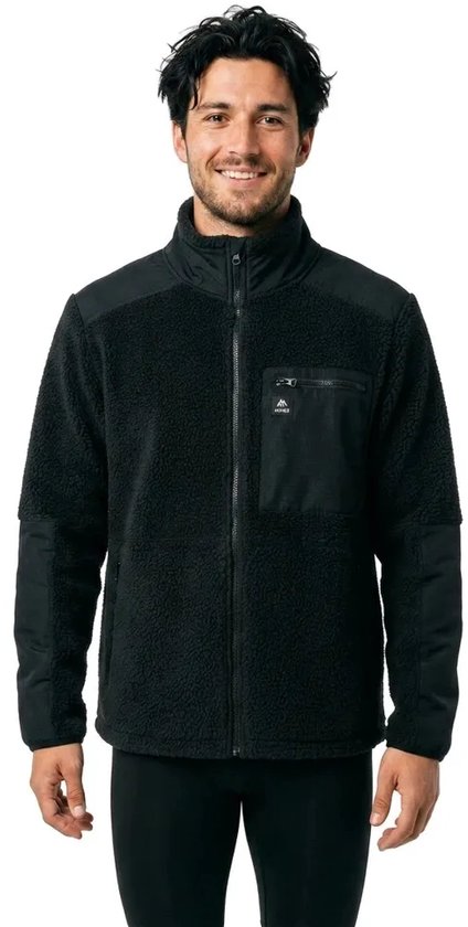 Jones Base Camp Recycled Fleece Met Volledige Rits Zwart L Man