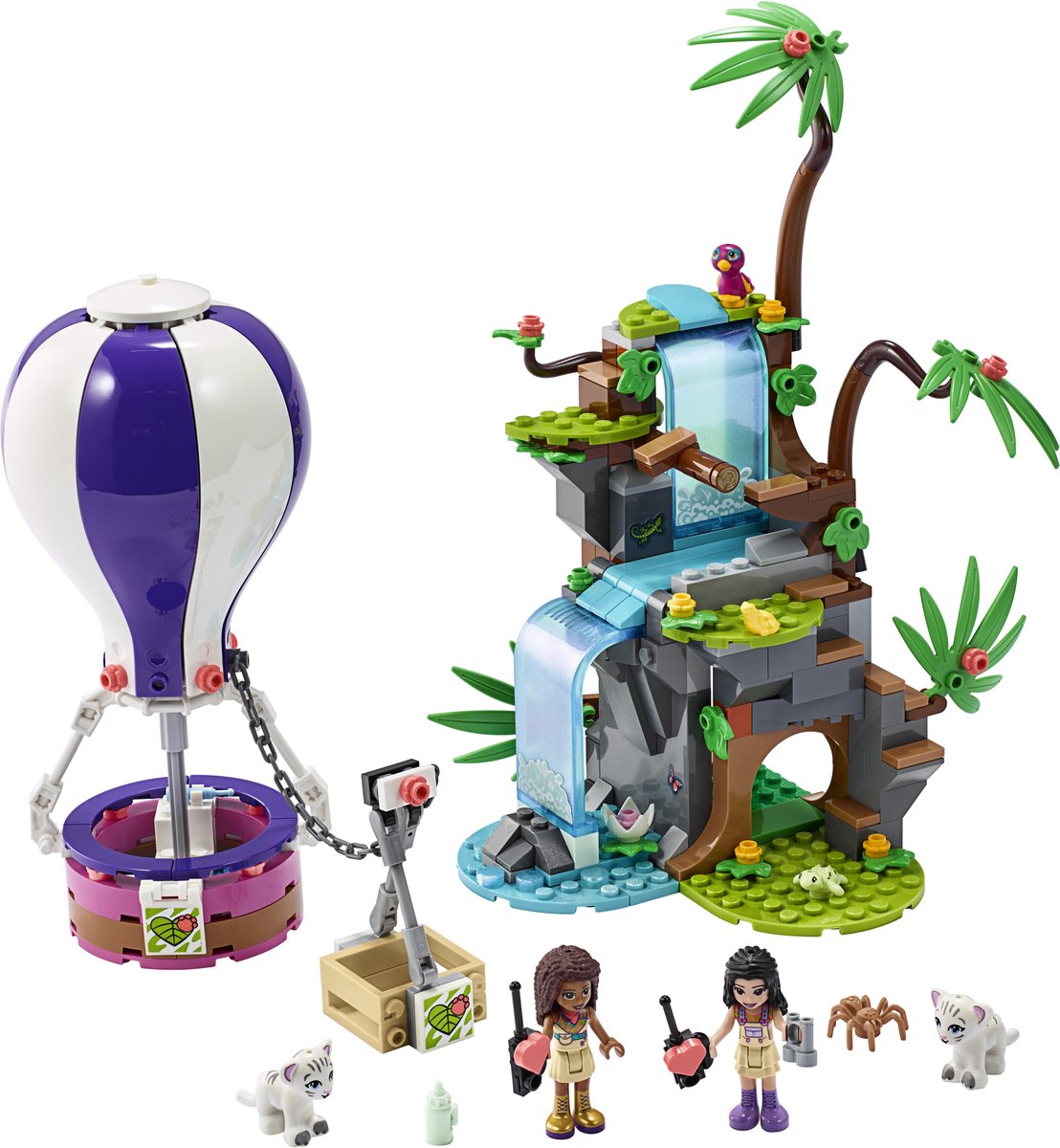 LEGO Friends Tijger reddingsactie met luchtballon in jungle 41423 — afbeelding 3