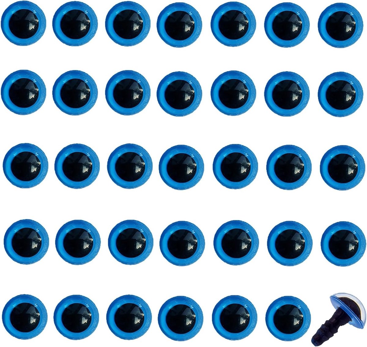 50 Stuks Blauwe Veiligheidsogen Kit voor DIY Naaien en Handwerk Projecten - 18mm Accessoires