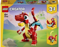 LEGO 31145 Creator 3in1 Rode draak Speelgoed Dieren Figuren Set met Vis en Feniks