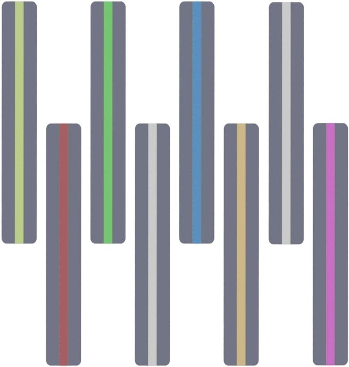 Kleurige LED Leesstrips, 8 Stuks, Markeerstrips voor Boeken, Handige Boekenleggers voor Kinderen en Studenten