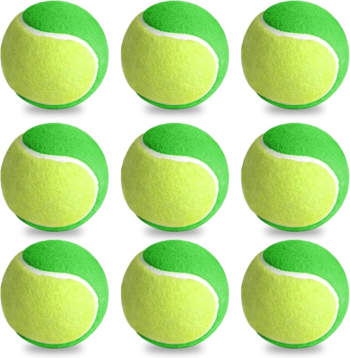 Tennisballen voor Beginners en Training, 9 Stuks, Verminderde Druk voor Kinderen en Huisdieren, Ideaal voor Sport en Spel