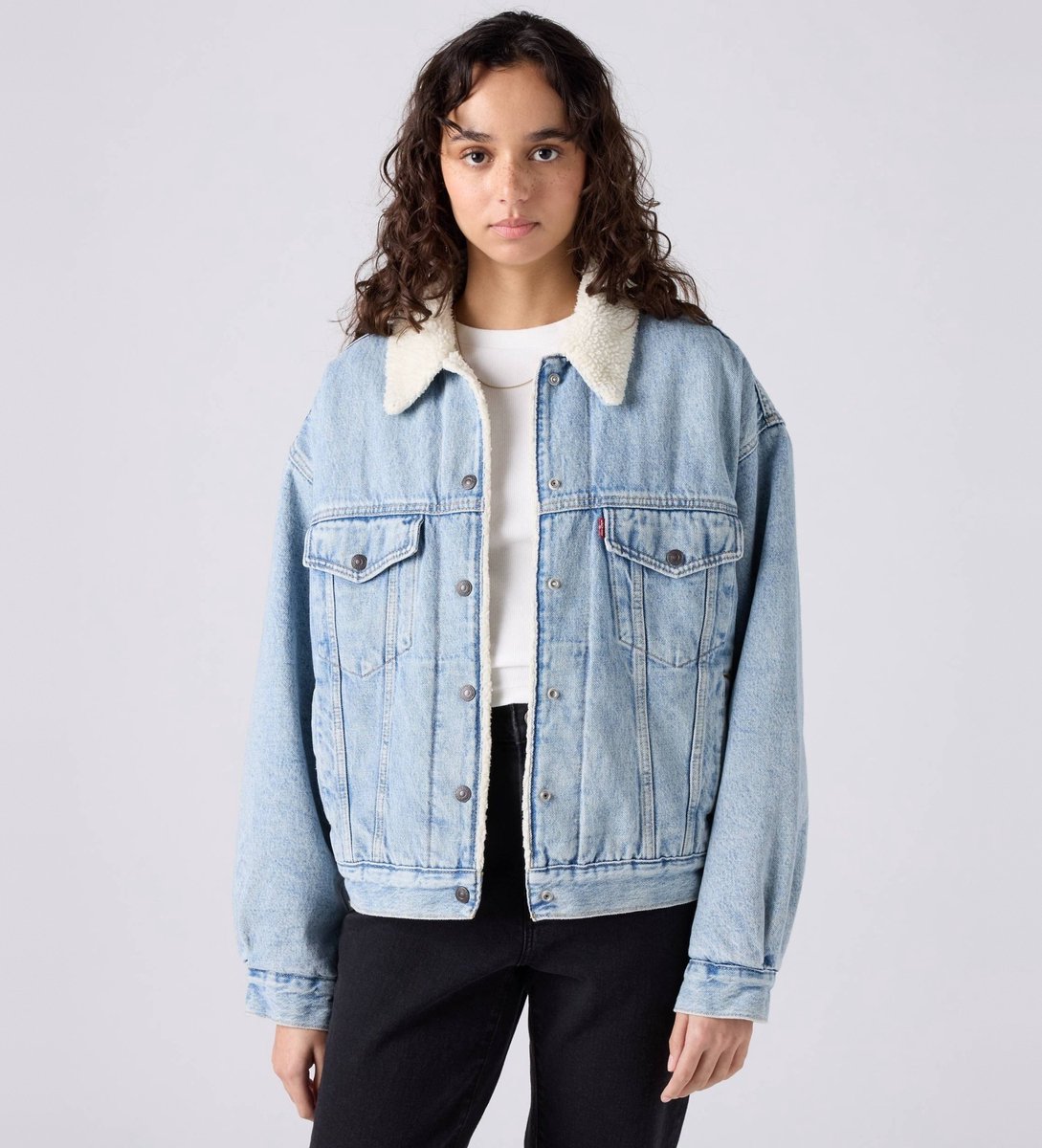Levi’s Blauwe 90s Sherpa Trucker jas
