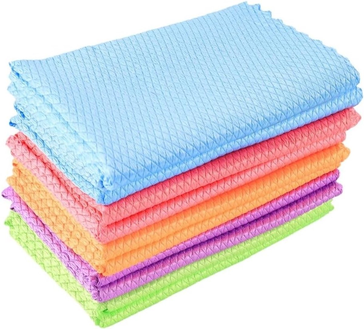 Set van 10 Microvezeldoeken 40 x 30 cm - Streepvrije Doeken voor Ramen, Keuken en Auto, Ideaal voor Glas en Badkamer