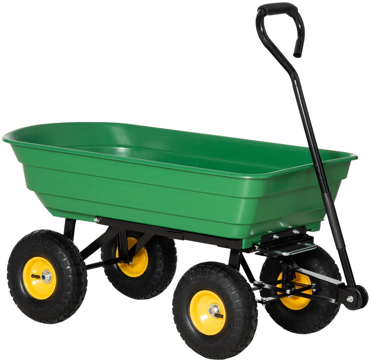 Atlasyx bolderkar - Kruiwagen - Boodschappenkar - Transportkar - Transportwagen - Tuinkar - Kantelbaar 75° - 109 x52x 94cm - Groen