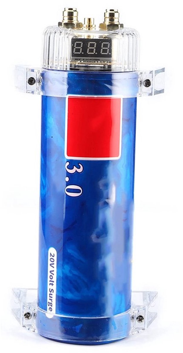Dailygoody - Car Audio Power Capacitor - Stabilisator - Blauwe Kleur
