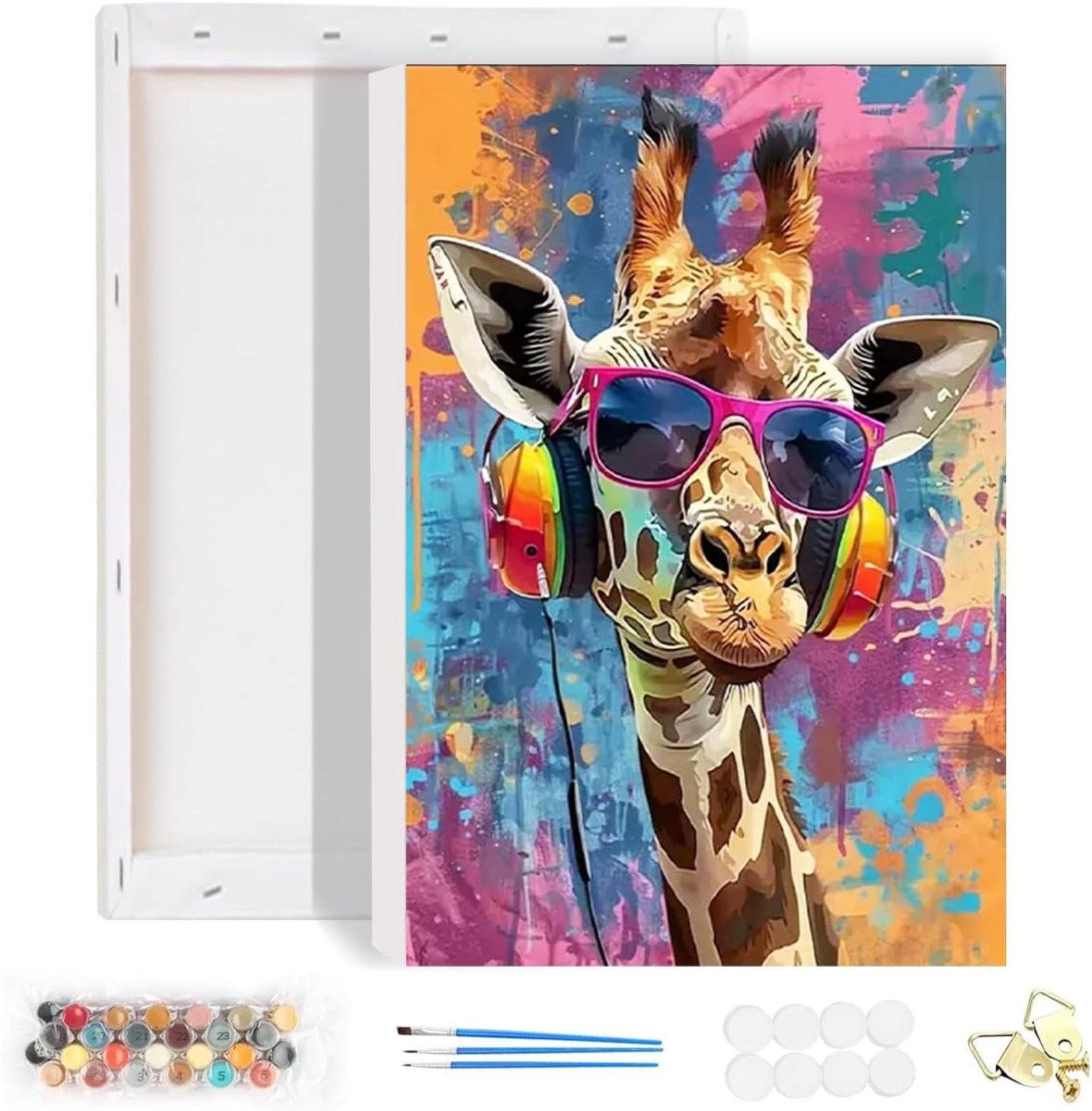 Giraffe Schilderen op Nummer Kit, Dieren Schilderen voor Volwassenen, Creatieve Wanddecoratie 20x30cm