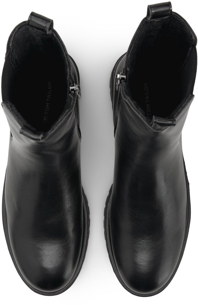 Tom Tailor - Gevoerde Chelsea-laarzen - Maat 42 - black