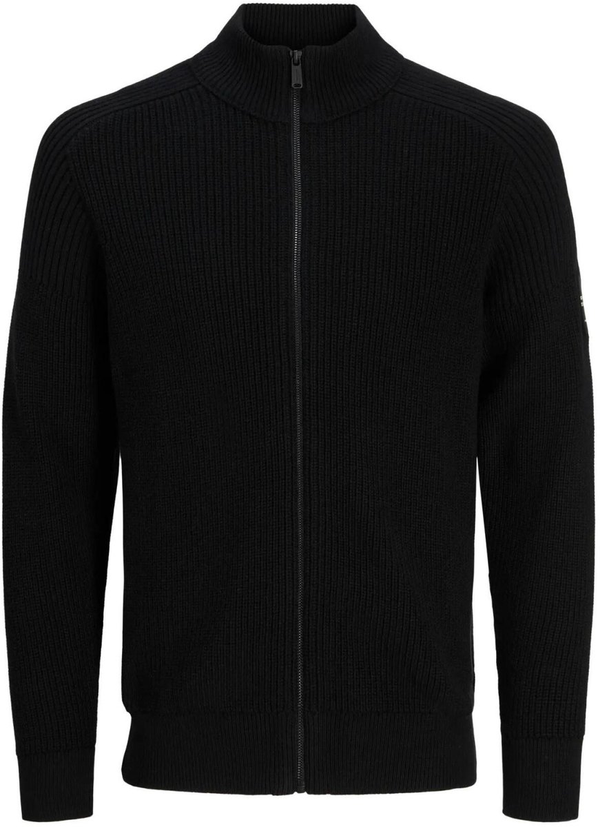 Jack & Jones Vest Jjcleveland Knit Zip Cardigan 12298551 Black Mannen Maat - XL