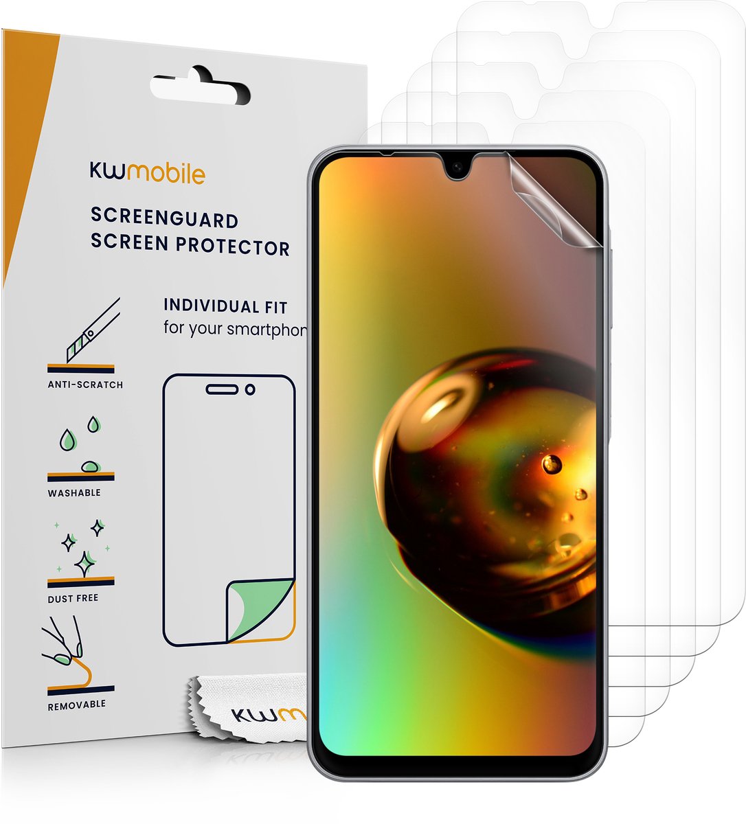 kwmobile 6x screenprotectors geschikt voor Samsung Galaxy A18 4G / 5G - beschermende folie voor smartphone