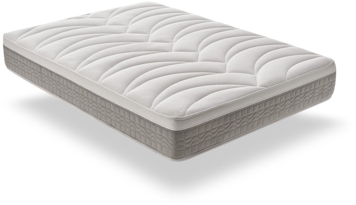 Matris Matras Met Verpakte Veren Luxe Elite Silver 100X190 Hoogte 30 +/- 2 cm - Medium - Hoge Stevigheid Grijs