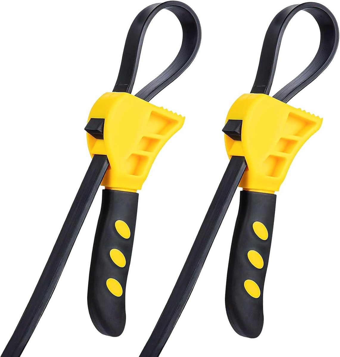 Sleutelset loodgieter - Geel - 680 mm - Verstelbare riemmoersleutels met antislip handvat - Voor professioneel gebruik