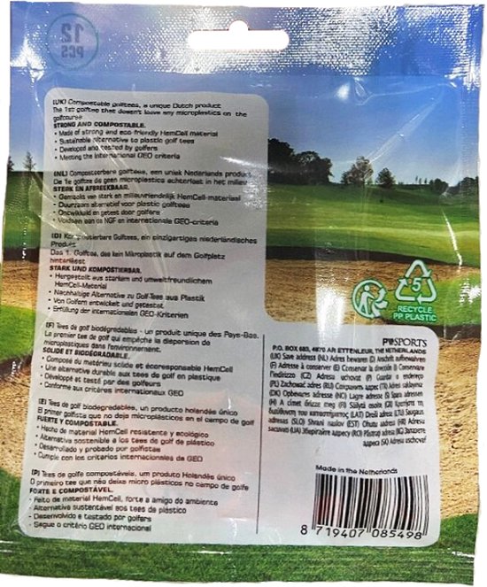 Compostable Golftees 12 stuks van Friendly Fox — afbeelding 3
