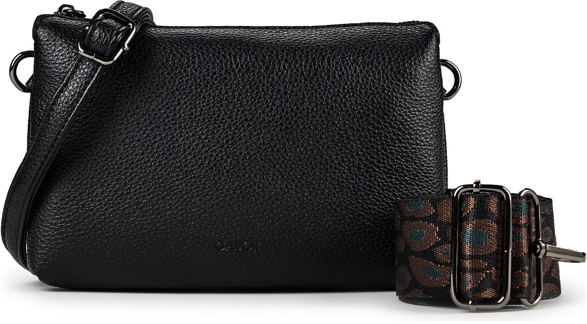 Gabor schoudertas Linda Cross Bag Leo Black zwart
