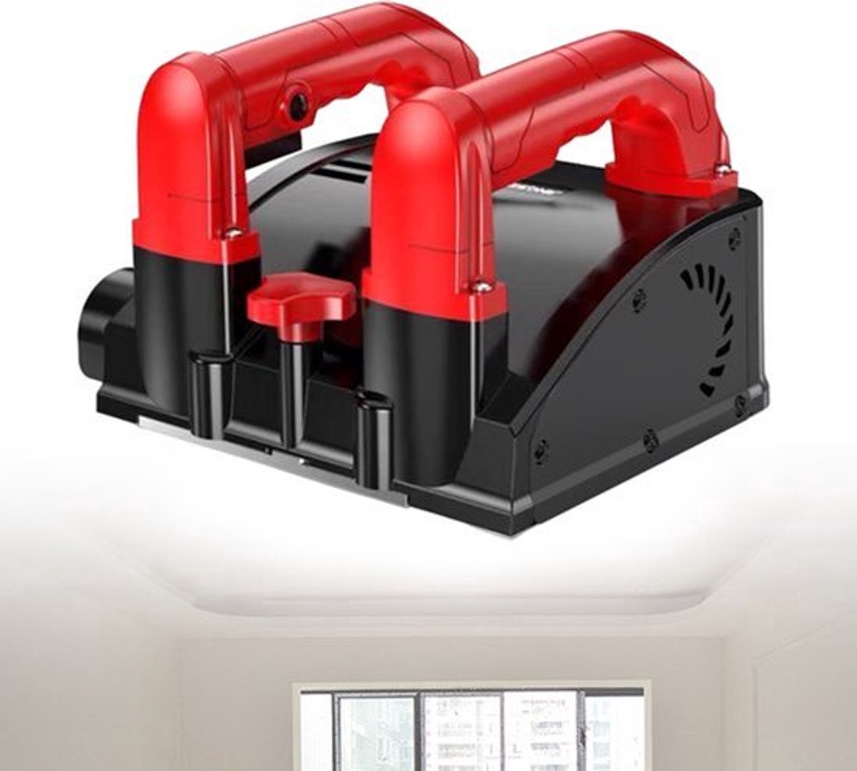 Muurslijpmachine - Rood - 1200 W - Verstelbare Diepte - Stofafzuiging - Voor Cement En Gips