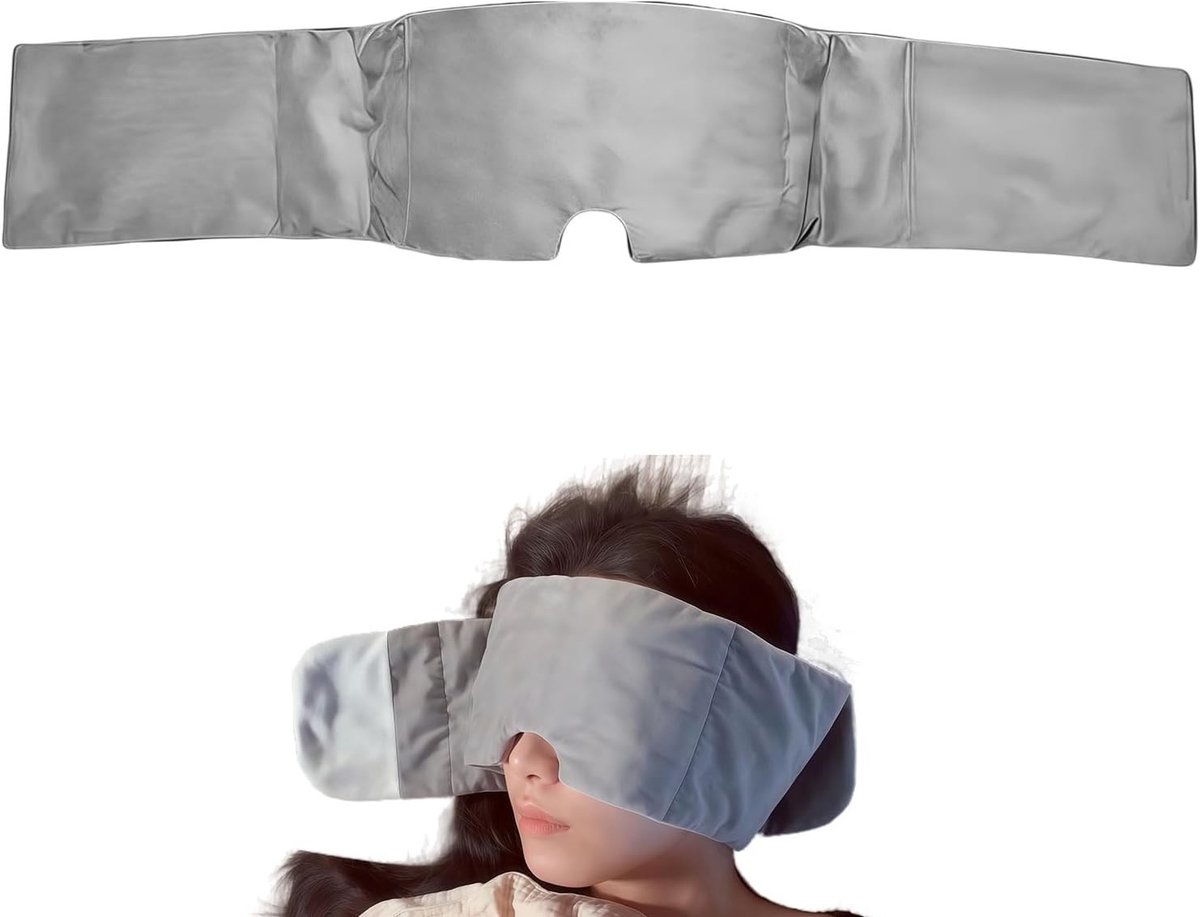 Zwaar Oogmasker voor Ontspanning en Diepe Slaap, Ideaal voor Reizen, Naps en Thuisgebruik (Grijs)
